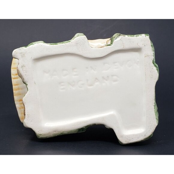 Sugar Bowl House Shaped Lidded Vintage Rectangle Devon England - Picture 9 of 10